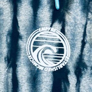 Black & white factory tie dye’d hoodie